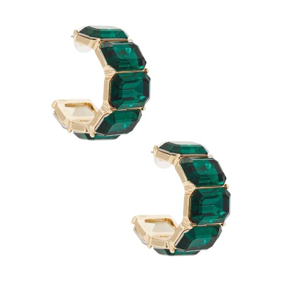 8 Other Reasons Envy Hoop in Gold & Green One Size Womens - Picture 1 of 6